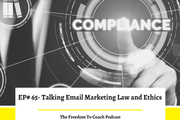 Podcast cover image with man pressing button that says compliance